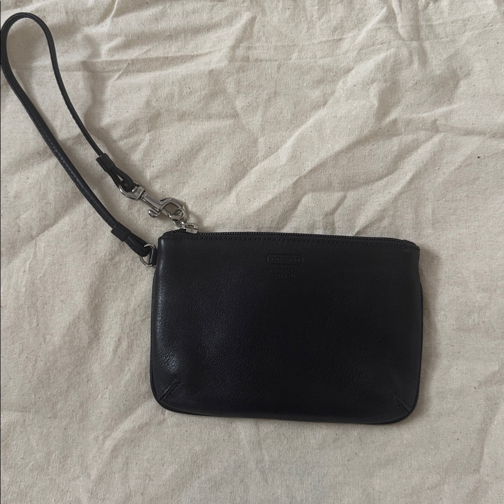 Coach Black Leather Pouch